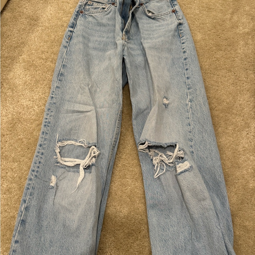 Zara Light Blue High Rise Women Jeans